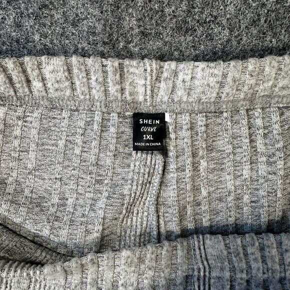 SHEIN Gray Ribbed Knit Set - Picture 8 of 9